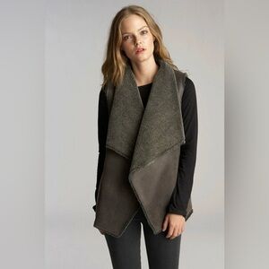 Grey Faux Fur and Sherling vest  by Graham & Spencer